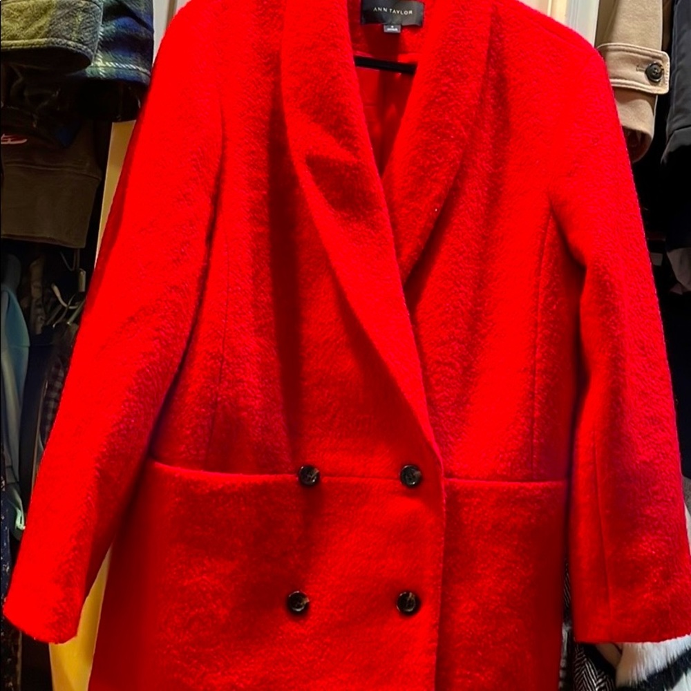 Ann Taylor Red oversized winter coat